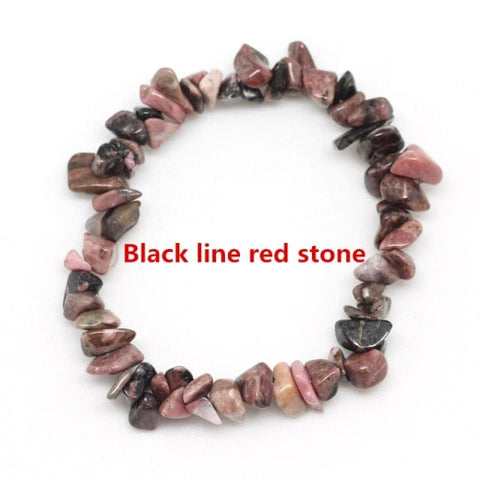 Image of Black line red Stone bracelet from Almas Collections