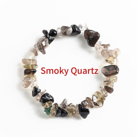 Smoky quartz crystal bracelet from Almas Collections