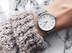 New Super Slim Sliver Mesh Stainless Steel Watches Women AW2 Almas Collections 