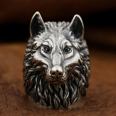 New Wolf 925 Sterling Silver Ring from Almas Collections