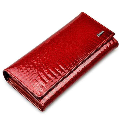 Image of New Luxury Genuine Leather Ladies Clutch Alligator design H1 Almas Collections  New Luxury Genuine Leather Ladies Clutch Alligator design