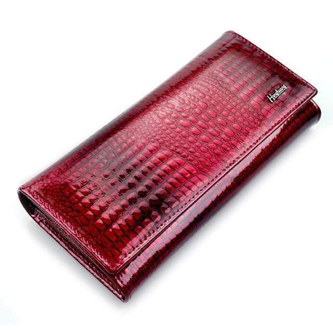 Image of New Luxury Genuine Leather Ladies Clutch Alligator design H1 Almas Collections  New Luxury Genuine Leather Ladies Clutch Alligator design