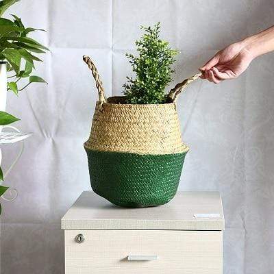 Image of New Rattan Seagrass Wicker Basket Pot HM1 hm1 Almas Collections  Home decor