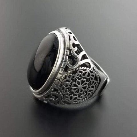 Image of 925 Sterling Silver Black Onyx Ring Men from Almas Collections