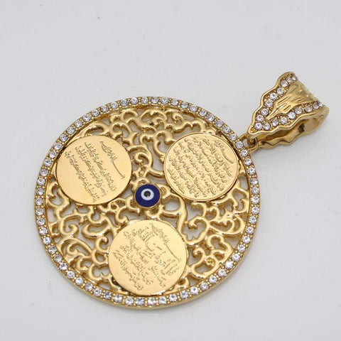 Image of New Ayatul Kursi Pendant Necklace IS1 IS2 NS2 Almas Collections  Ayatul Kursi Pendant Necklace