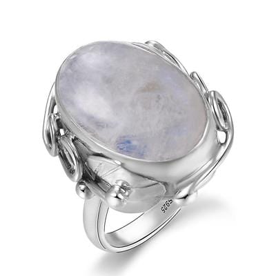 Vintage 925 Sterling Silver MoonStone Ring from Almas Collections