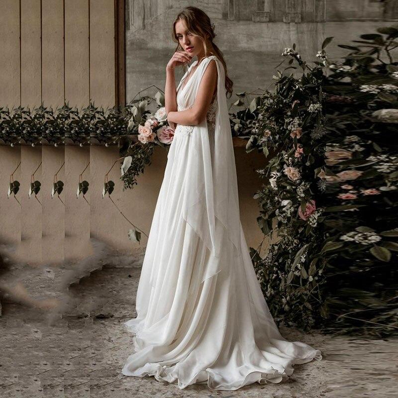 New Arab Beach Style Wedding Dress 2020 side view from Almas Collections