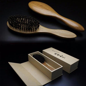 Sandalwood and Wild Boar Bristles Hair Brush from Almas Collections
