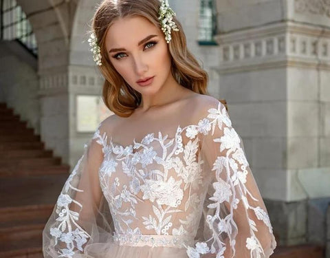 Image of Tulle boho fairy tale wedding dress from Almas Collections